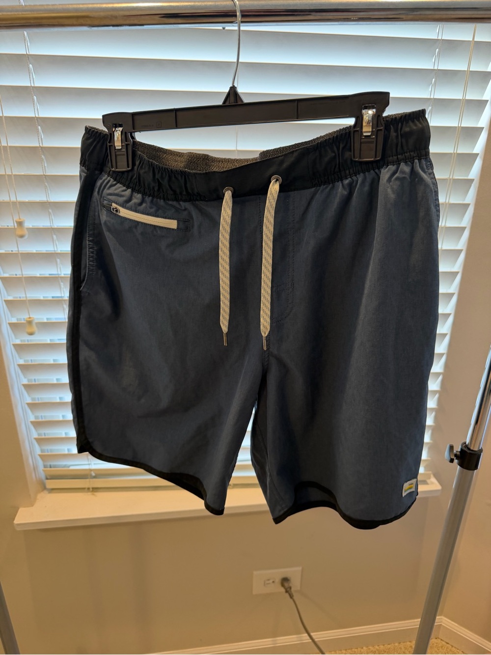Vuori Navy Athletic Shorts with Black Waistband